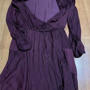 Socialite Deep Purple Long Sleeve Dress